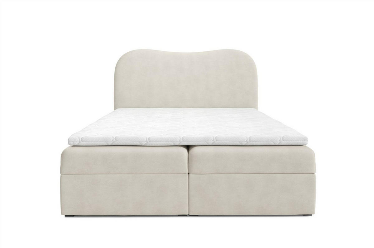 BOXBETT Darlin Prem.. überlänge - Goldfarben, Holzwerkstoff/Textil (200/220cm) - Fun Möbel