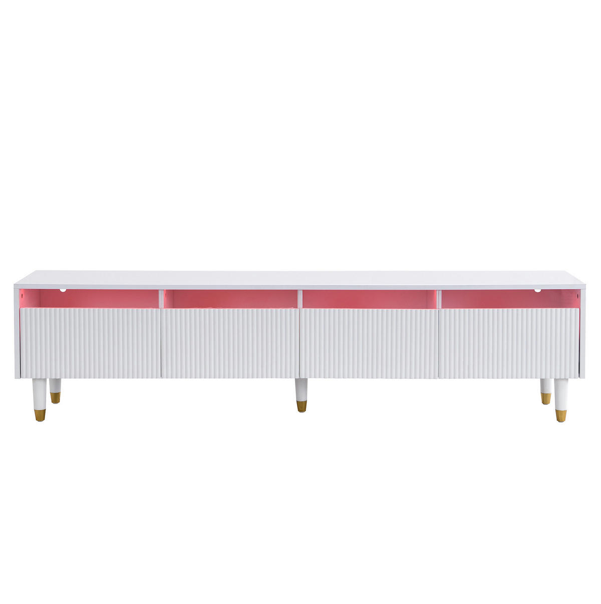 TV-SCHRANK in Weiß mit 4 Schubladen und Kabelöffnungen 178/35/45 cm - Weiß, Holzwerkstoff (178/45/35cm) - Redom