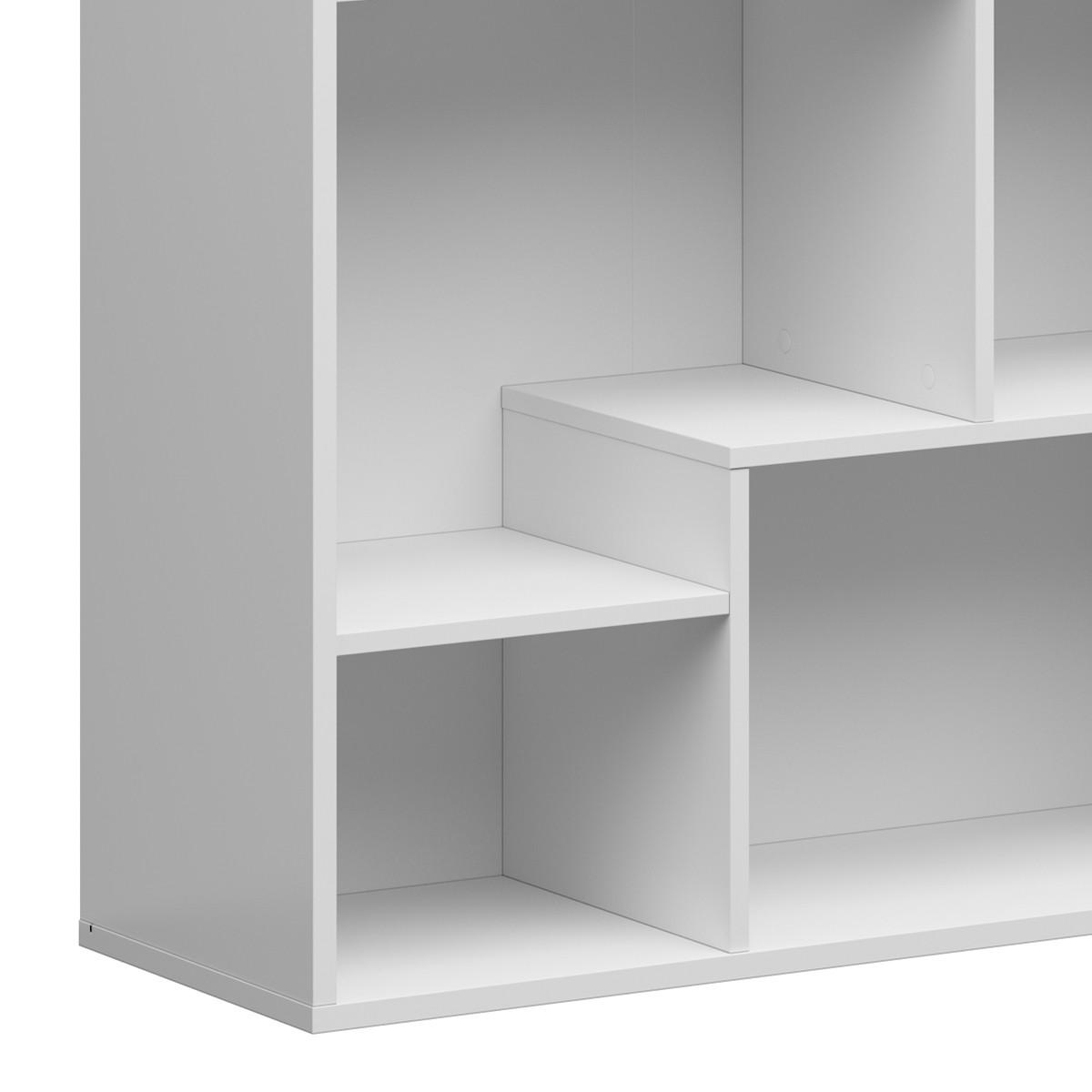 BÜCHERREGAL Edwin Weiß - Weiß, Holzwerkstoff (87.5/197/33.5cm) - Petits-meubles