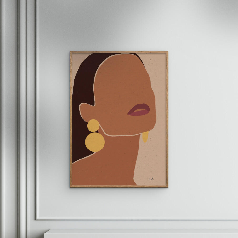 POSTER mit Rahmen Wild Apple - Summer Glow - Eichefarben/Braun, Holz/Papier (50/70cm) - Poster&Frame