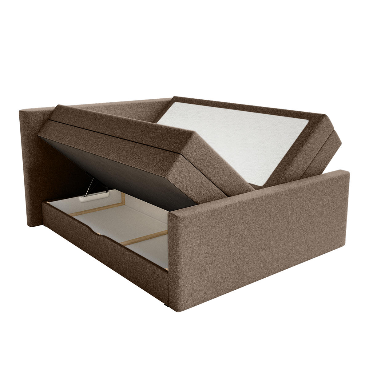 BOXSPRINGBETT VELIPOJA EASY CLEAN 160x200 cm, Braun - Braun, Textil (160/200cm) - Fedve