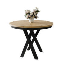 ESSTISCH ausziehbarer DAST Eiche artisan - Schwarz/Eiche Artisan, Holzwerkstoff/Metall (100/100/77cm) - Compleo24