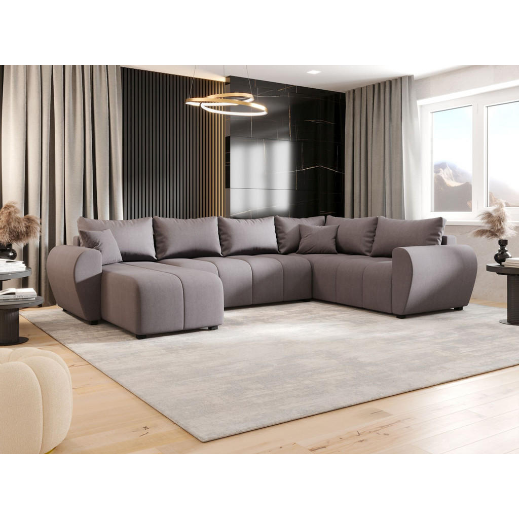 Thumbnail - Bedante Wohnlandschaft, Grau, Textil, 4-Sitzer, 303x82x208 cm, Wohnzimmer, Sofas & Couches, Wohnlandschaften, Wohnlandsc...