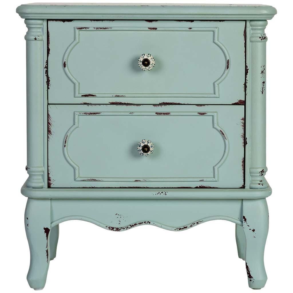 Thumbnail - Wanderlust Nachttisch, Grün, Holz, 50x55x36 cm, Schlafzimmer, Nachttische