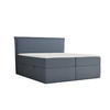 BOXBETT Saffron 160/200 cm, in Blau grau, Bettkasten, Matratze, Topper - Blaugrau/Schwarz, Holz/Holzwerkstoff (160/200cm) - Maison de Reve