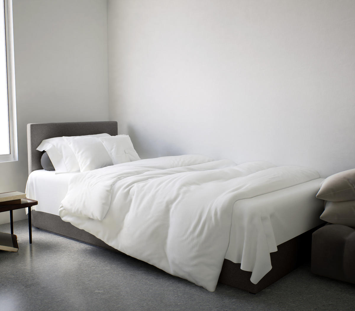 BOXBETT Verdig Mini Basic 90x200 Grau Links - Grau, Holz (90/200cm) - Fedve