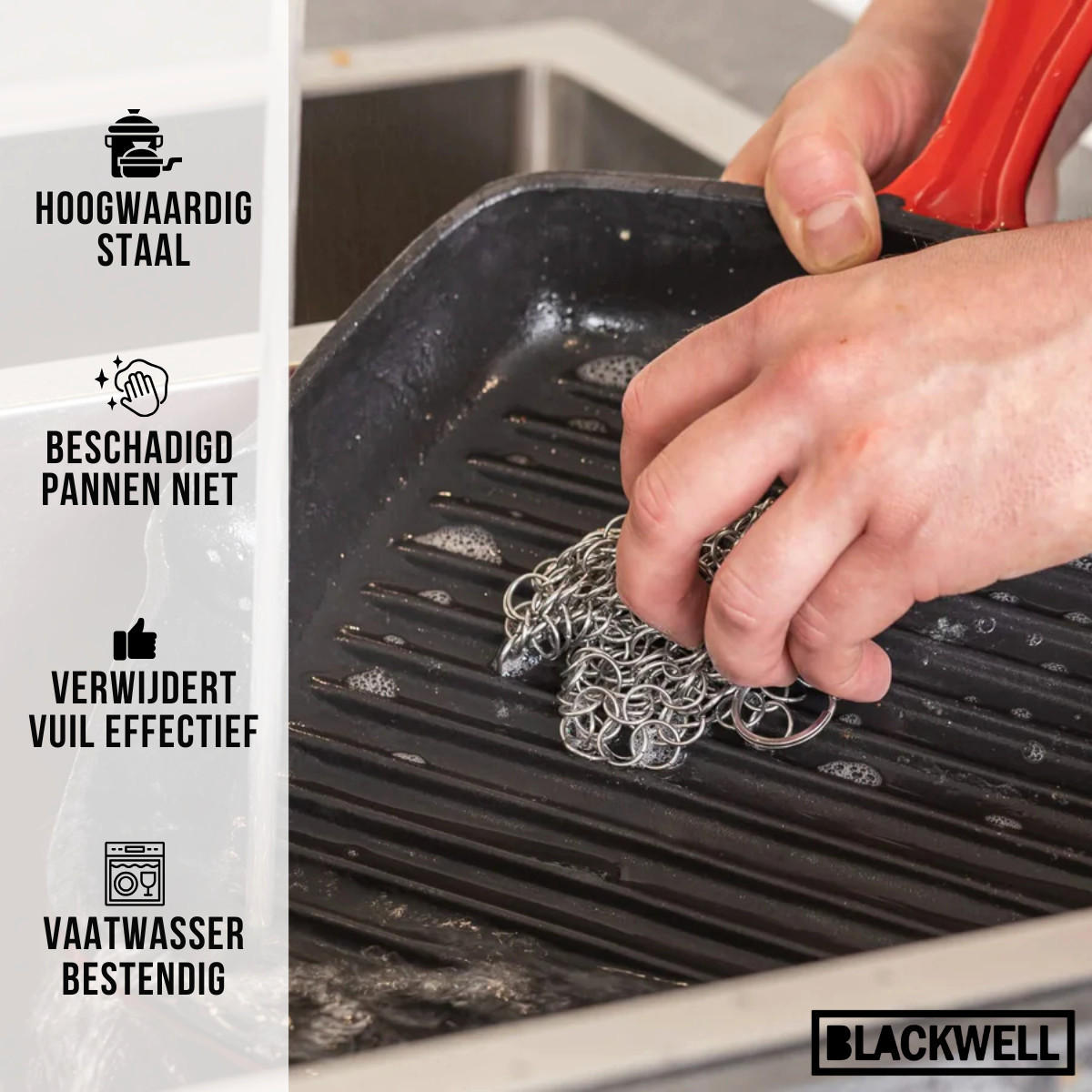 BRATPFANNEN-SET Gusseisen- / BratPFANNENø 16, 20 & 25 cm - ohne Antihaftbeschichtung - Schwarz, Keramik (25cm) - Blackwell