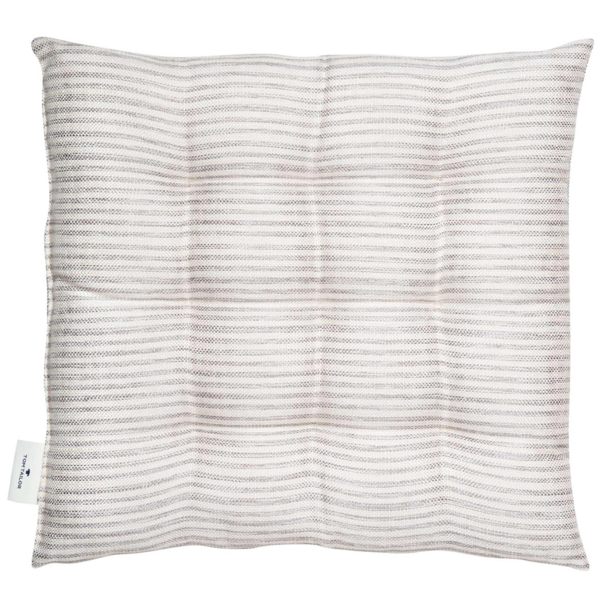 SITZKISSEN 4er Sparset FRESHSTRIPE4ER - Hellgrau, Textil (40/40/5cm) - Tom Tailor
