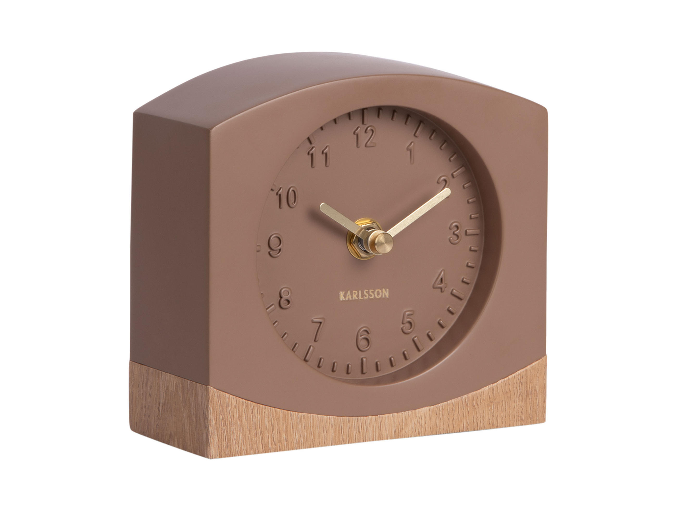 Karlsson Tischuhr Braun 12x12x12 cm