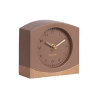 TISCHUHR Paris with Wood - Braun - 12/12,5 cm - Braun, Kunststoff (12/12/12cm) - Karlsson