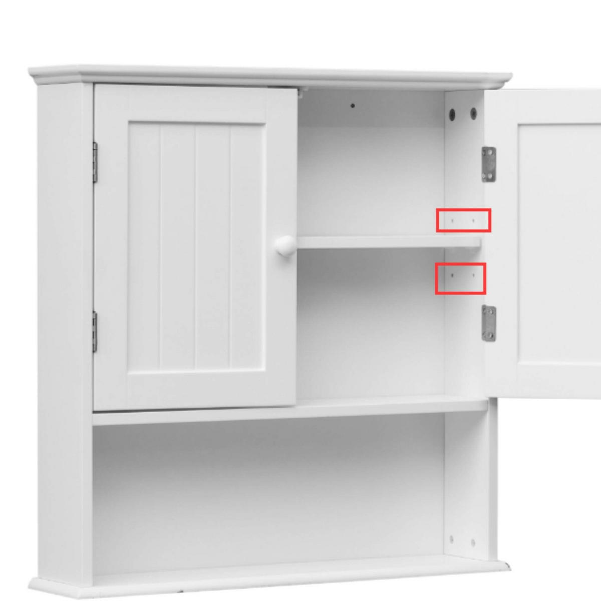 HÄNGESCHRANK Weiß 12/56/58 cm - Weiß, Holzwerkstoff (12/58/56cm) - Mobili Rebecca