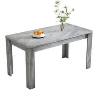 ESSTISCH rechteckig mit vier Beinen Holzoptik Grau - Grau, Holzwerkstoff (116/65/75cm) - Meubliv