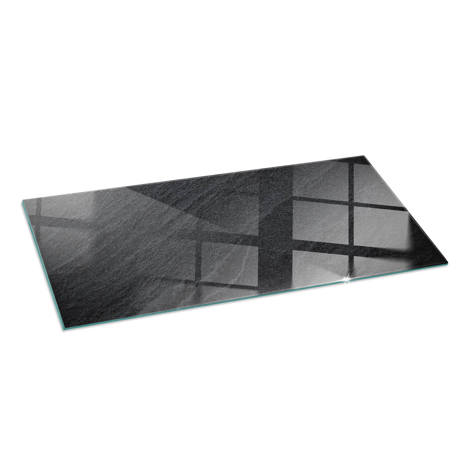 ArtPrintCave Glasplatte Schwarz 125x50x0.4 cm
