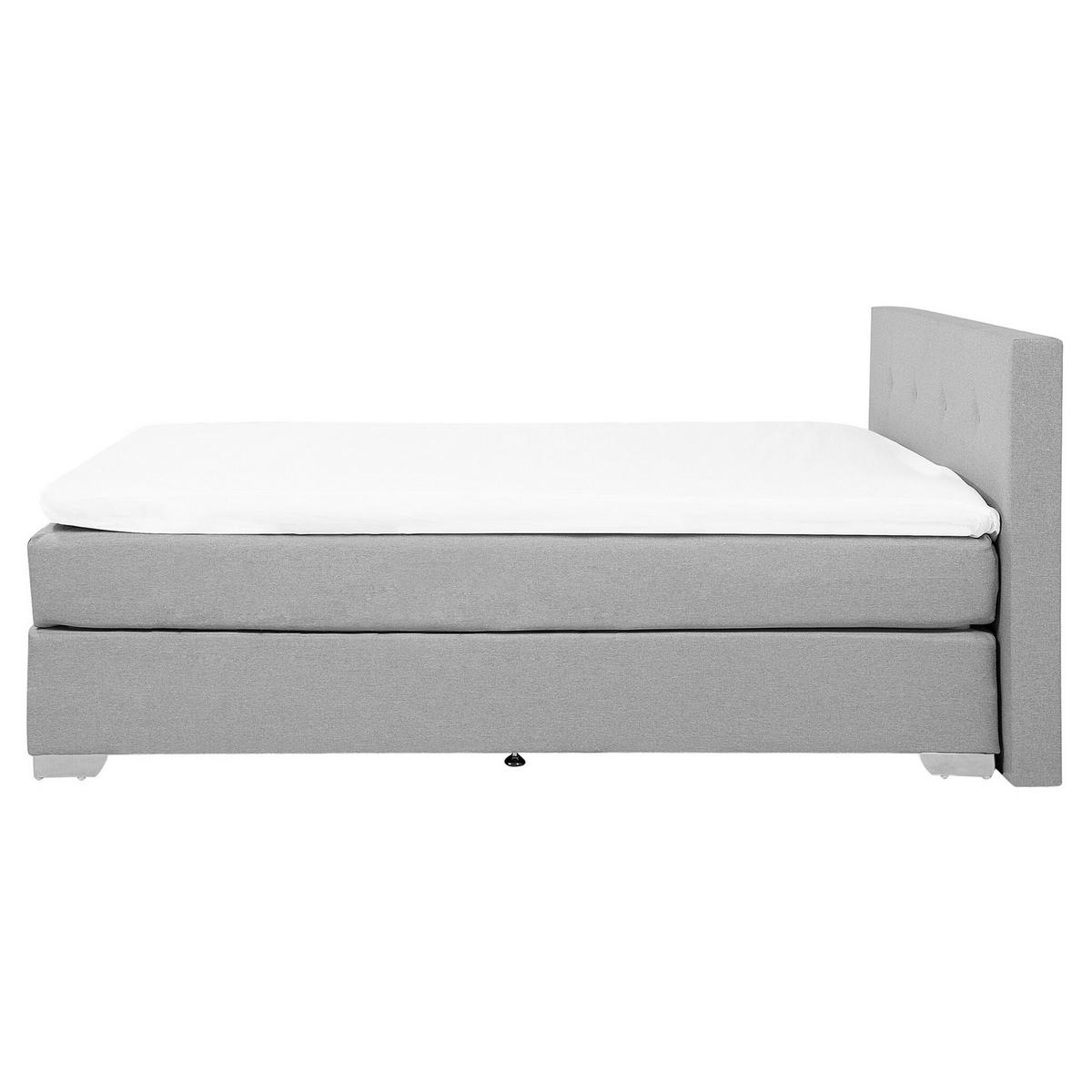 BOXSPRINGBETT 160/200cm Hellgrau Consul - Hellgrau, Textil (160/200cm) - Beliani