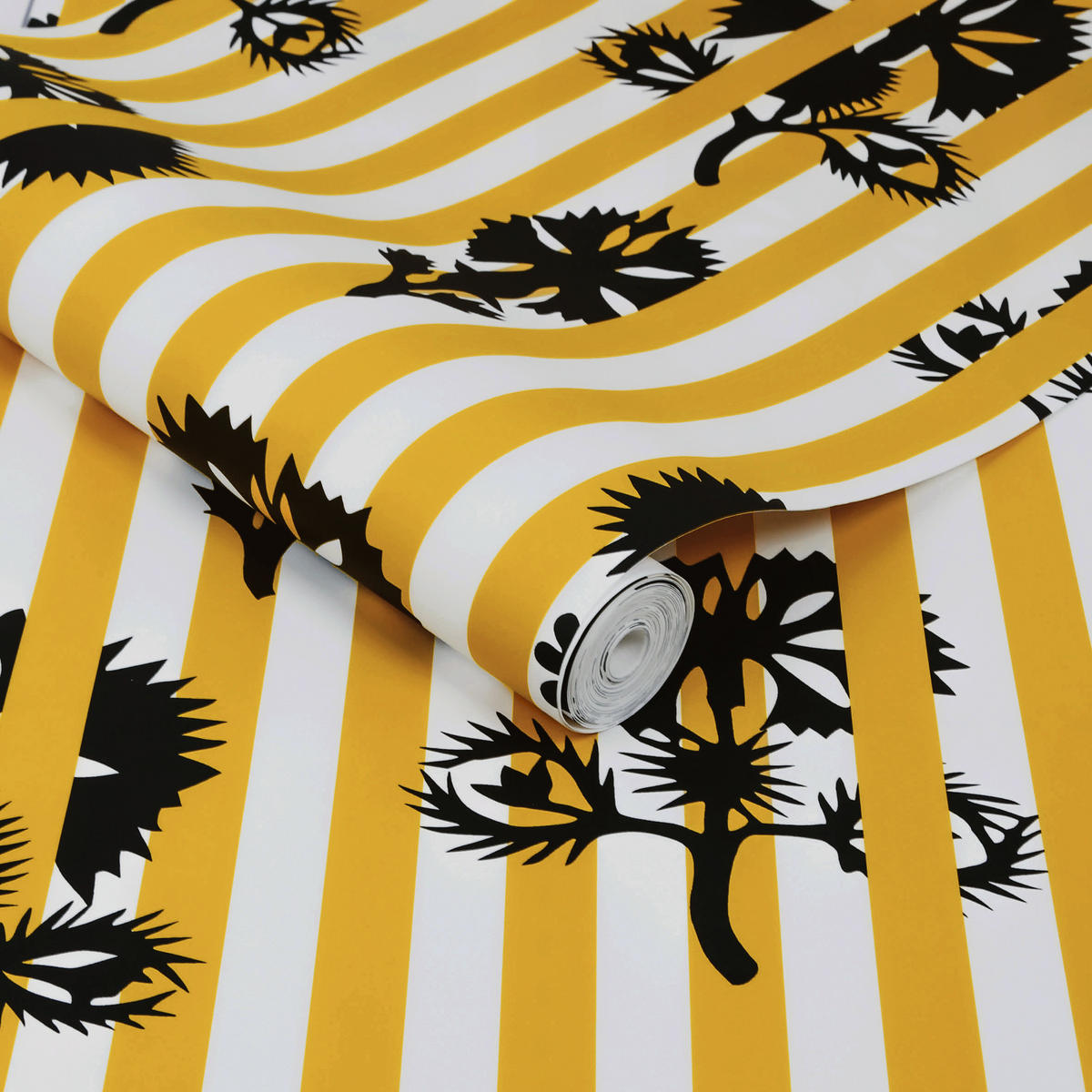 VLIESTAPETE Mustard Blümen - Gelb, Papier/Kunststoff (52/1000cm) - Graham & Brown