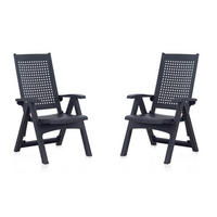 KLAPPSTUHL Milano 2er Pack in Anthrazit - Anthrazit, Kunststoff (420/960/630cm) - Shaf