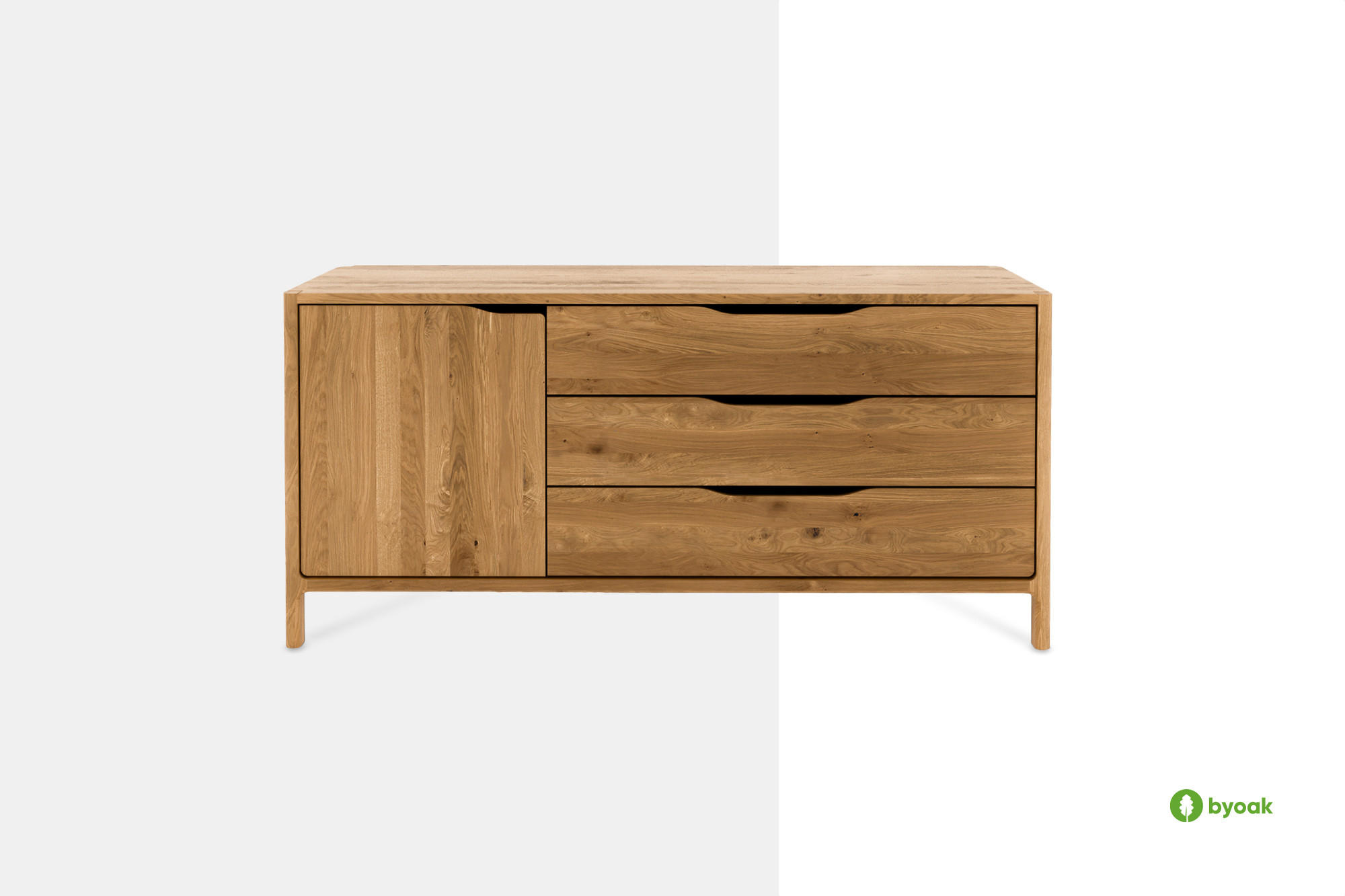 KOMMODE PAUL Kernbuche - Kernbuche, Holz (140/64/50cm) - byoak