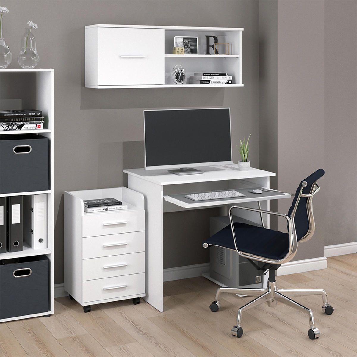 PSACÍ STŮL Nick Bílá - bílá, kompozitní dřevo (58/80/77cm) - Vicco