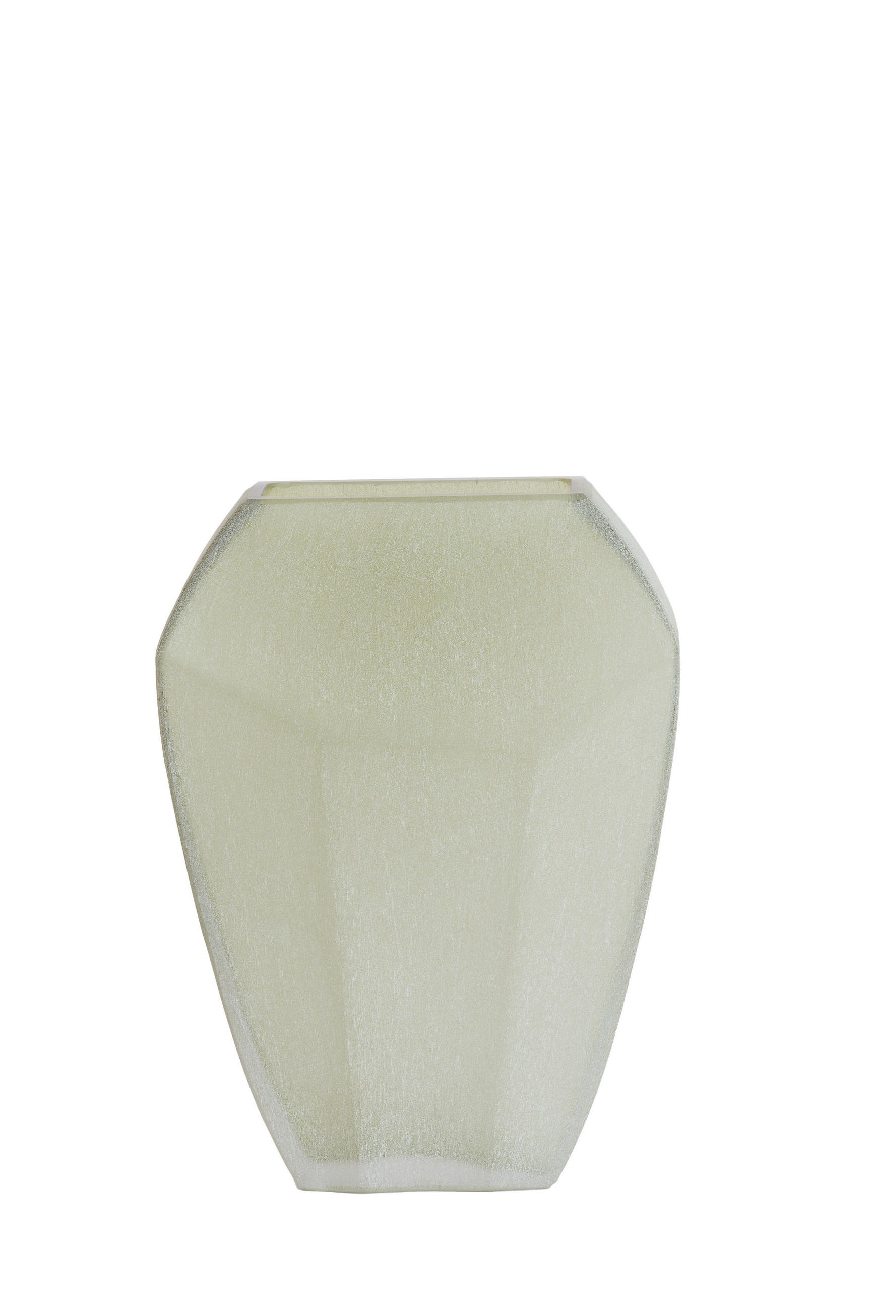 VAZE Vionna Grün 25/12.5/33.5 cm - Salbeigrün, Glas (33.5cm) - Light & Living