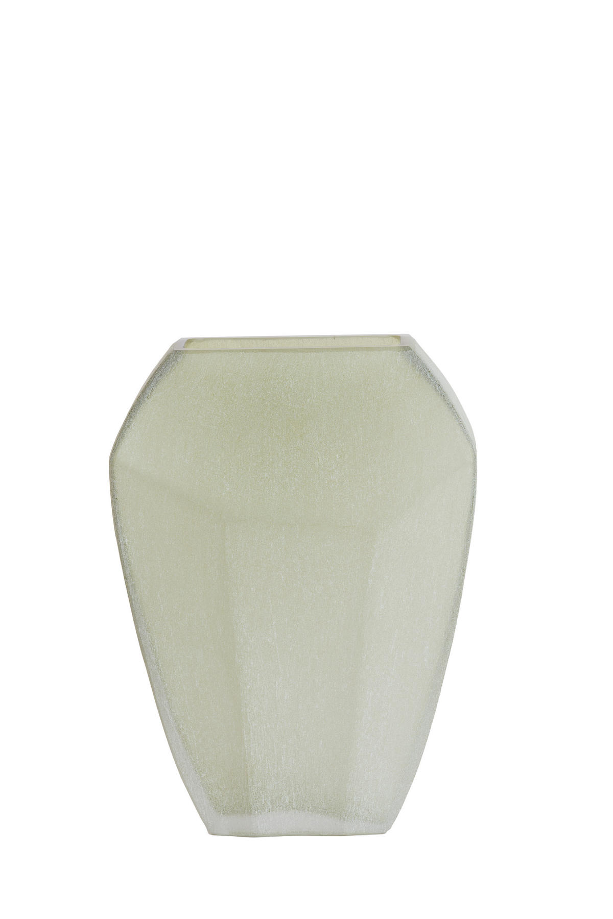 VAZE Vionna Grün 25/12.5/33.5 cm - Salbeigrün, Glas (33.5cm) - Light & Living