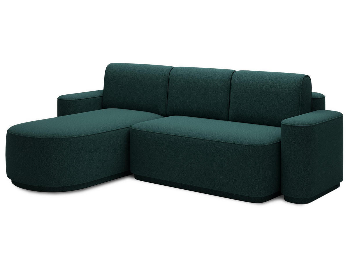 ECKSOFA RUMA - Dunkelgrün (Enjoy 35) - Dunkelgrün, Holzwerkstoff (285/180cm) - Möblo