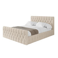 POLSTERBETT mit Bettkasten, Fußteil und Lattenrost, Boxbett ohne Matratze - LARO-Z 180x200 Beige - Creme, Holzwerkstoff/Textil (180/200cm) - ALTDECOR