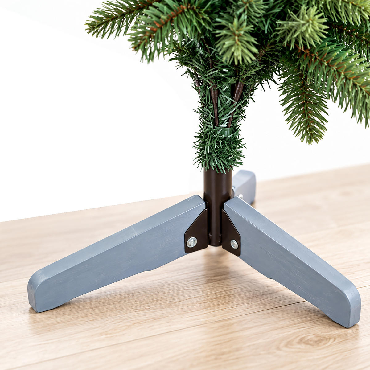 WEIHNACHTSBAUM Grün künstlich Nordmanntanne 180 cm ohne Beleuchtung - Dunkelgrün, Holz/Kunststoff (180cm) - Relaxdays