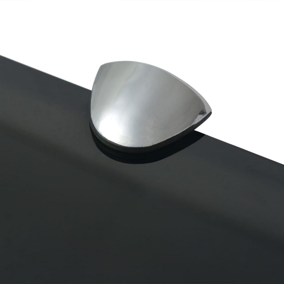 SCHWEBEREGAL Glas 60x20 cm 8 mm - Schwarz, Glas (60/0.8/20cm) - furnicato