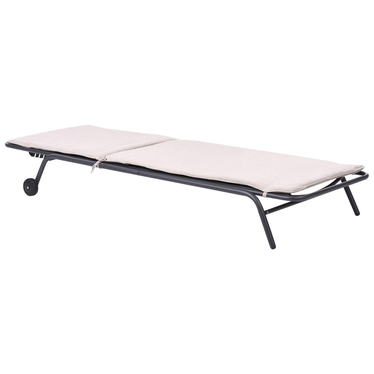 SONNENLIEGE Beige Volterra - Dunkelgrau, Metall (75/27/168cm)