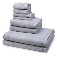 FROTTIERSET Superwuschel 8-teilig - Hellgrau, Textil (50/100cm) - MÖVE