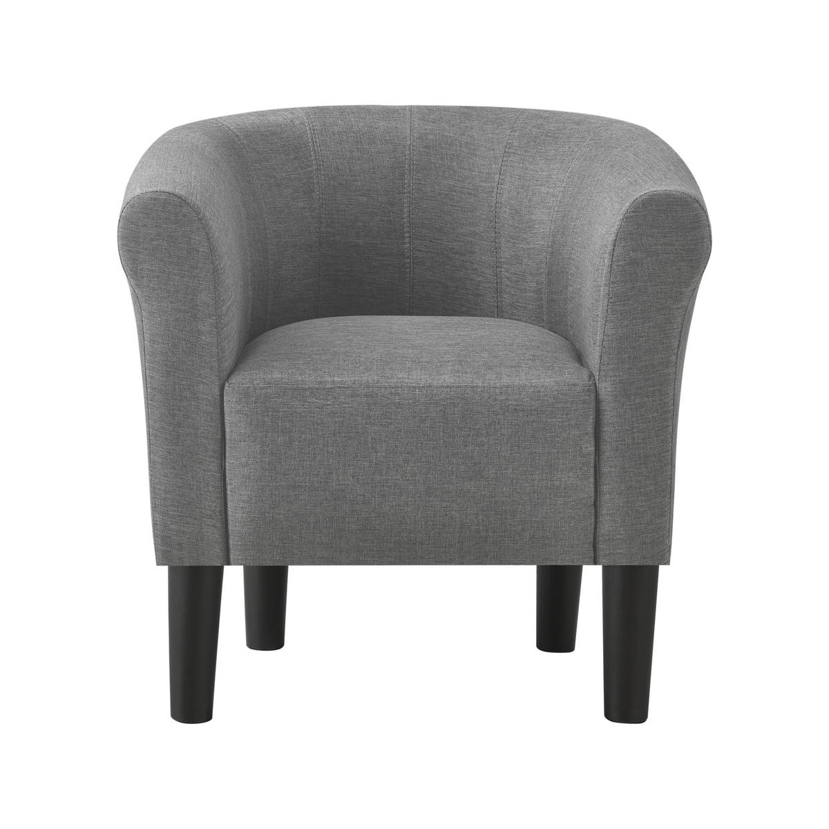 SESSEL Jelgava Textil Hellgrau - Hellgrau, Textil (70/70/58cm) - [en.casa]