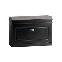 SCHUHBANK Schwarz - Schwarz, Holzwerkstoff (75/51/24cm) - SoBuy