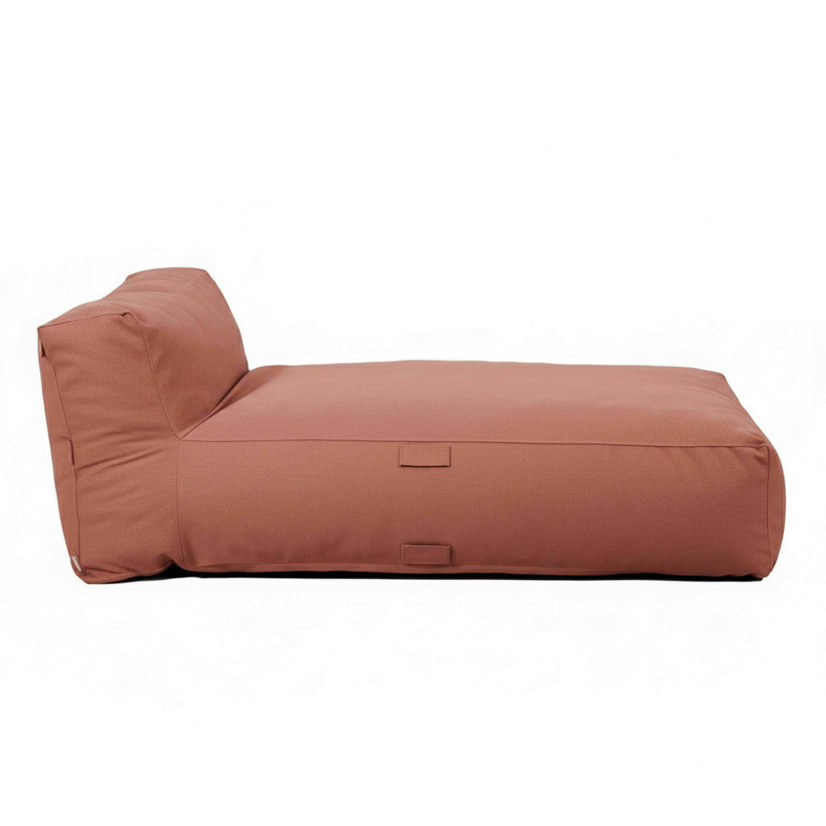 CHAISELONGUE, Terrakotta - Braun, Textil - Oviala