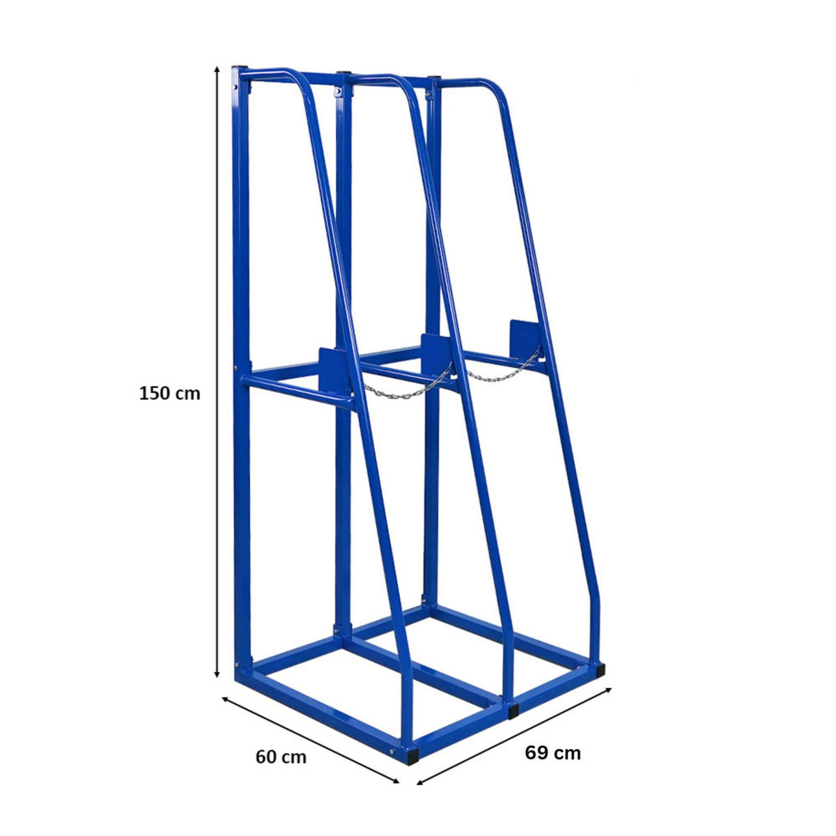 VERTIKALREGAL Rhino Komplettregal HxBxT 150x69x60cm Blau - Blau, Metall (69/150/60cm) - PROREGAL