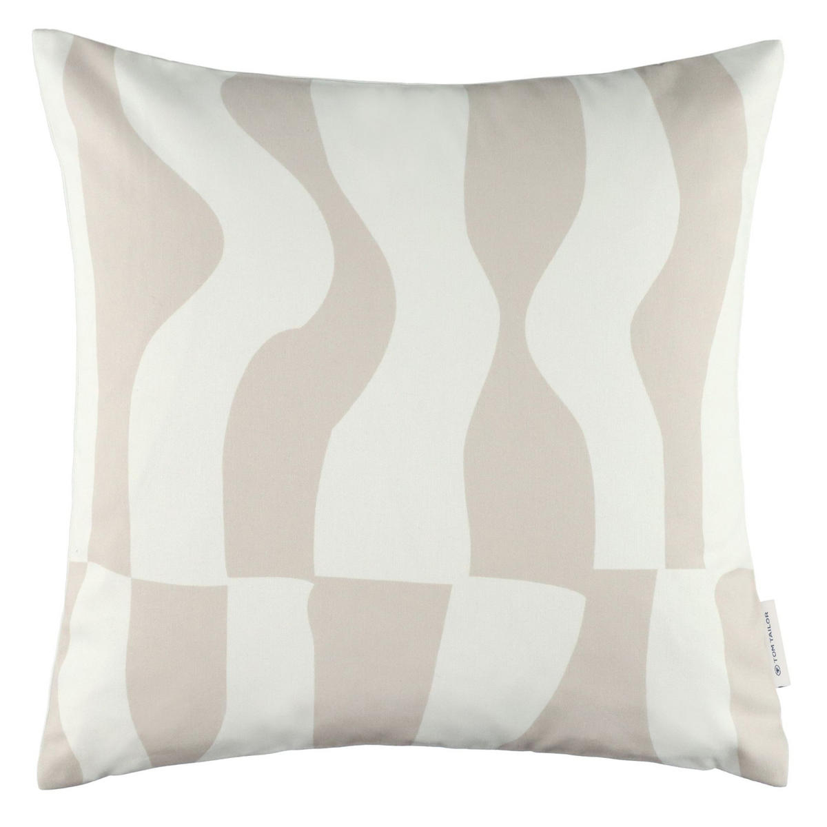 KISSENHÜLLE MODERN WAVES - Beige, Textil (45/45cm) - Tom Tailor