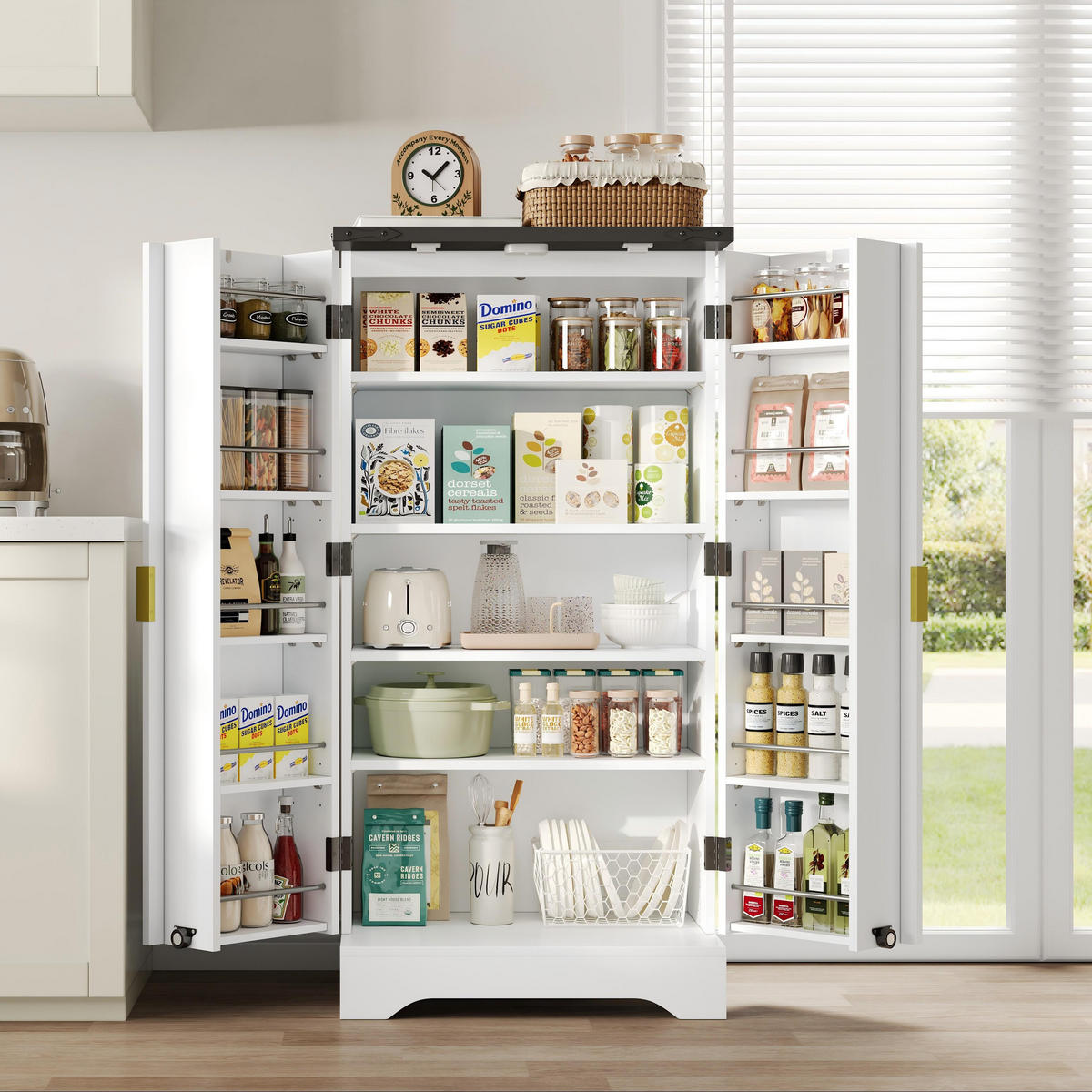 AUFBEWAHRUNGSSCHRANK 120x60,5x40cm weiß mit gerillten Türen & LED - Weiß, Holzwerkstoff (40/120/60.5cm) - Modfu