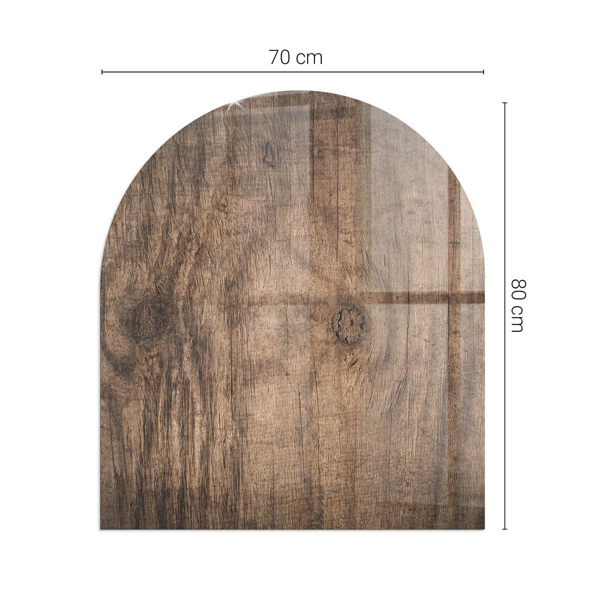 GLASPLATTE für Kamin 80x70 cm Braun - Braun, Glas (80/70/0.4cm) - ArtPrintCave