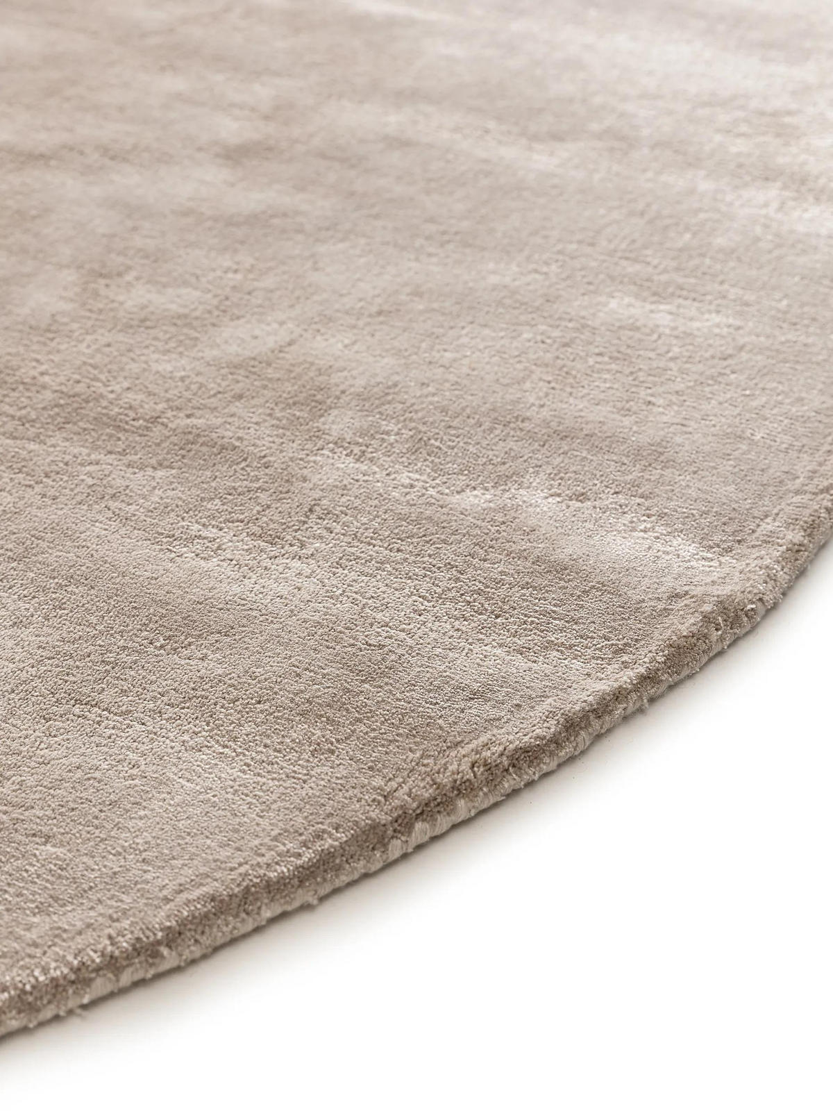 VISKOSETEPPICH OVAL Nela Taupe 150x230 cm - Taupe, Textil (150/230cm) - benuta Pure