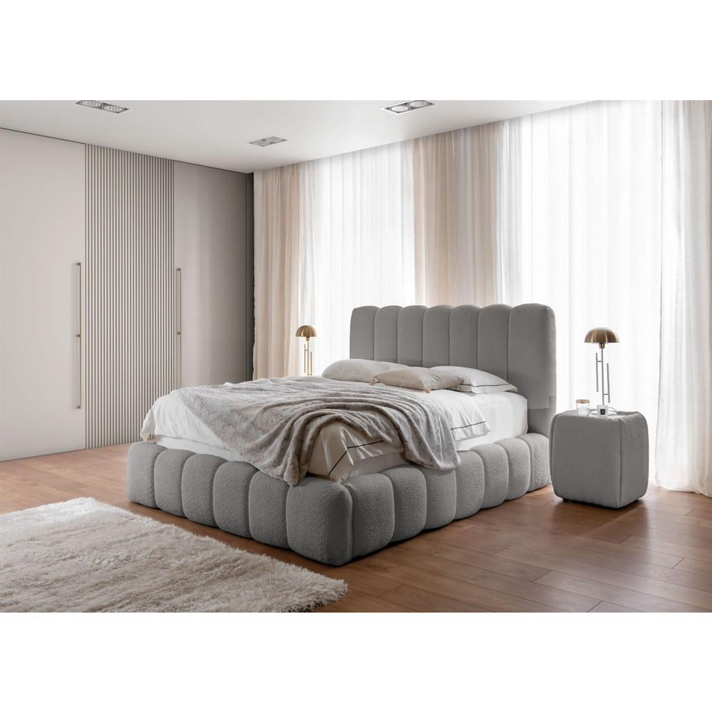 Thumbnail - Fun Möbel Polsterbett, Silber, Textil, 200x200 cm, Schlafzimmer, Betten, Polsterbetten