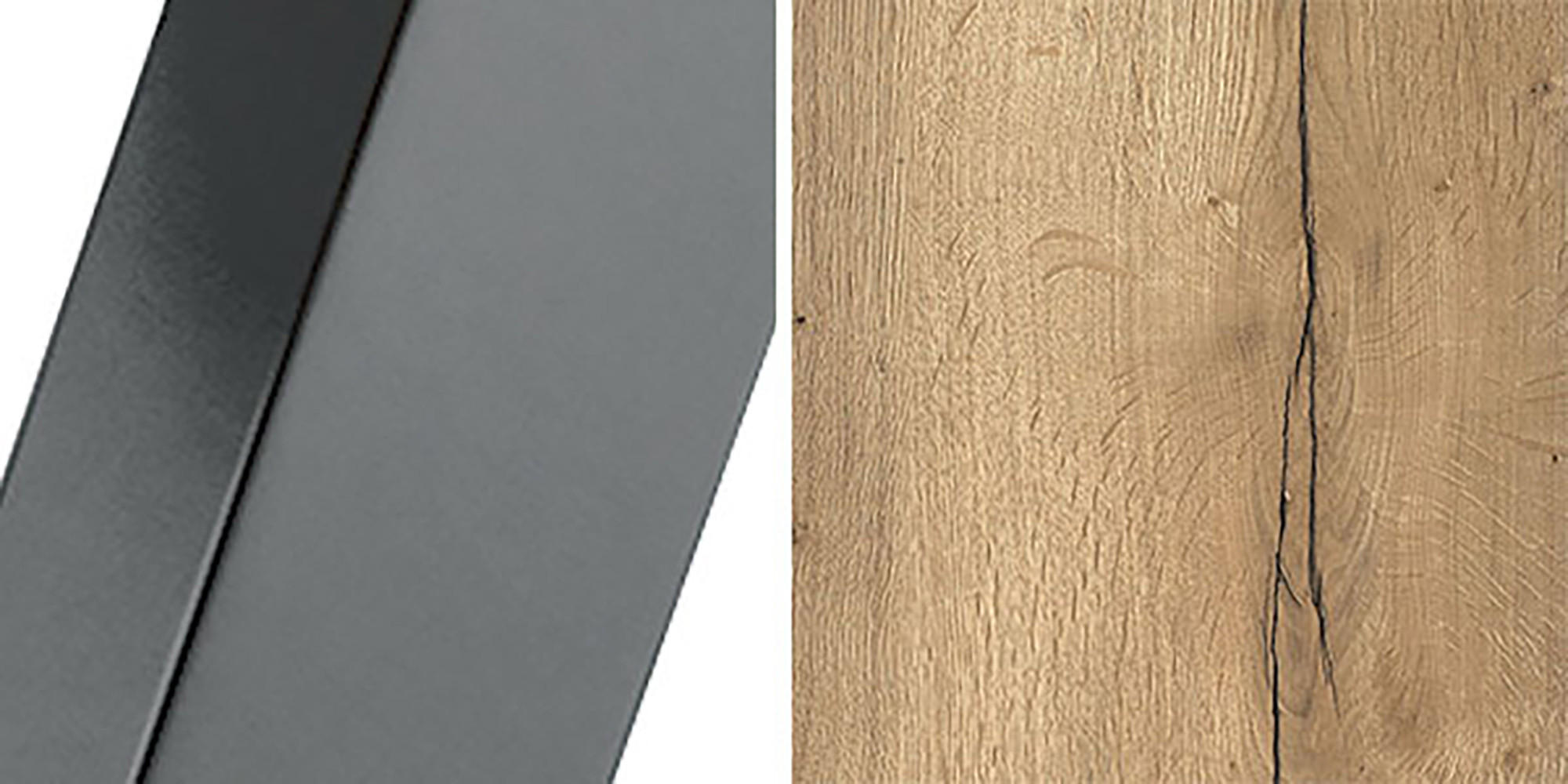 ESSTISCH Borte Halifax Eiche Natur / Graphit 100/138 / 100 / 76cm - Alteiche/Graphitfarben, Holz/Holzwerkstoff (100/100/76cm) - Feldmann-Wohnen