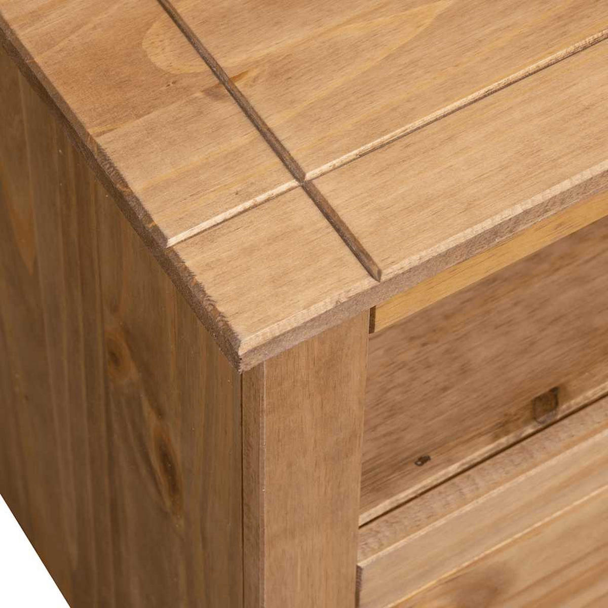 TV-ECKSCHRANK 93/49/49 Cm Massivholz Panama-Kiefer - Braun, Holz (93/49/49cm) - vidaXL