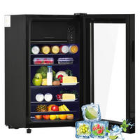 MINIKÜHLSCHRANK 76L LED Energieeffizient - Schwarz, Metall (40/71.6/43.5cm) - Kaket
