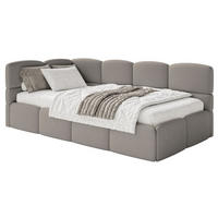 JUGENDBETT Cloudy links Bouclé Grau - Grau, Kunststoff/Textil (90/200cm) - Selsey