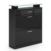 SCHUHKIPPER Alex Schwarz 89 x 104 cm - Schwarz, Holzwerkstoff (89/104/27cm) - Vicco