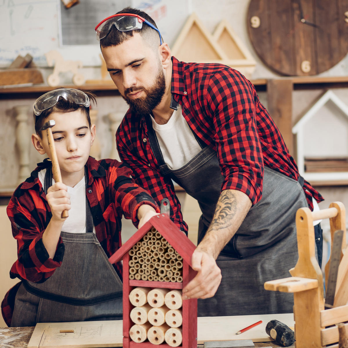 INSEKTENHOTEL - Multicolor, Holz (16/26/6cm) - Relaxdays