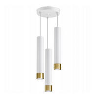 PENDELLEUCHTE Mialno Tube - Goldfarben/Weiß, Metall (30/30/100cm) - kiki design