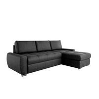 ECKSCHLAFSOFA Lunar Schlafsofa mit Bettkasten, Anthrazit - Anthrazit, Holz (237/166cm) - Panda Möbel