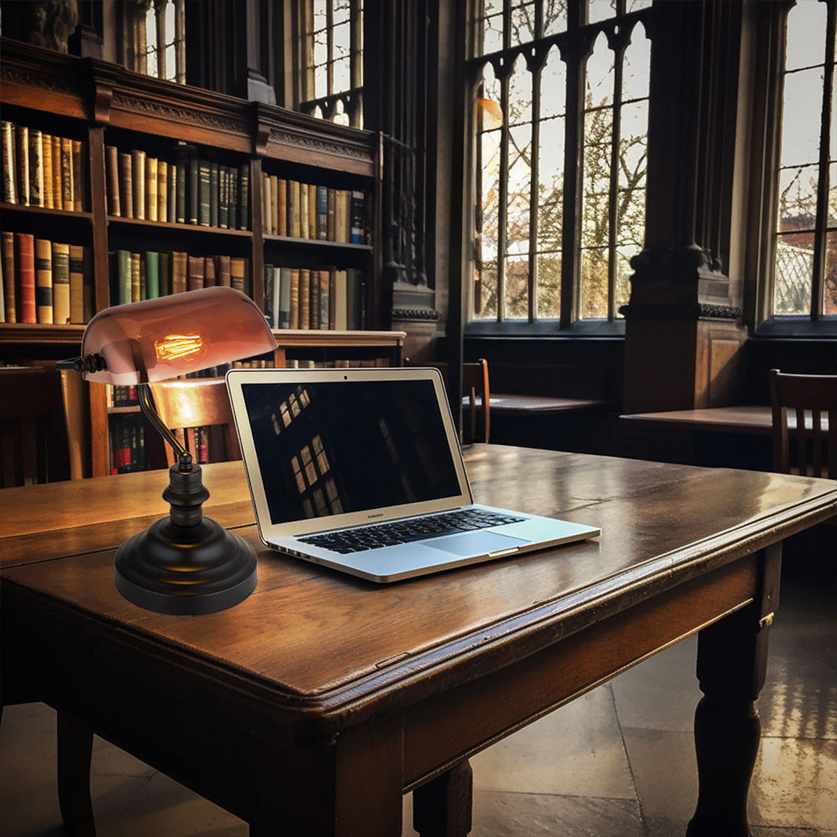 TISCHLEUCHTE ANTIIQUE Kupfer Glas - Kupferfarben, Glas (25/19/36cm) - Globo Lighting