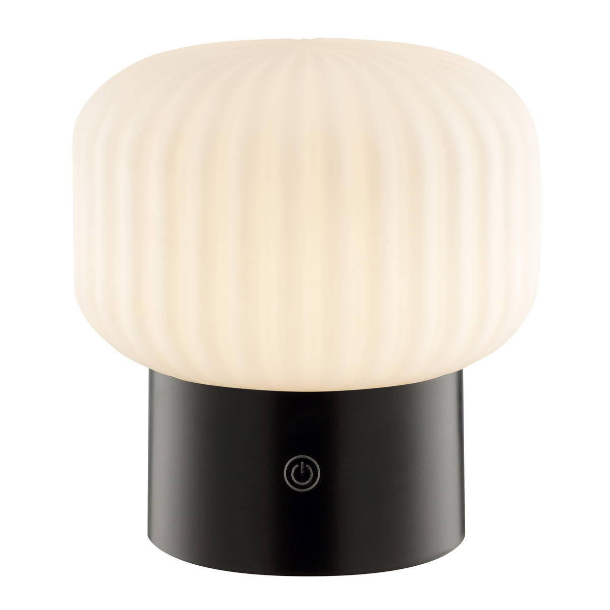 TISCHLEUCHTE Sarastro Weiß/Schwarz 12,5/12,5/14 cm - Multicolor, Glas (12.5/12.5/14cm) - Brilliant