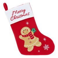 WEIHNACHTSSTRUMPF Lucas - - Dunkelrot, Textil (20/50/40cm) - Unique Living